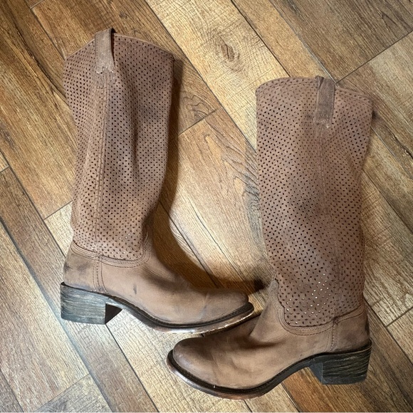Corral Perforated Leather Riding Boot - Picture 11 of 12